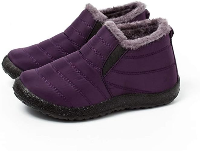 Amazon Yybo レディース フラット ふわふわ 秋冬 防水 防寒 ショートブーツ ムートンブーツ ウィンターブーツ ファー 雪用 防水ブーツ 防寒 滑らない 歩きやすい 屈曲性 防滑 滑りにくい 履きやすい 黒 スノーブーツ ブーツ ブーティ