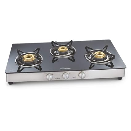 Sunflame 3B-SS Ai Crystal Toughened Glass Cooktop