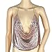 Girls' Clothes, Egmy Women Sexy V-neck Halter Backless Chain Sequined Tank Vest (Rose Gold)