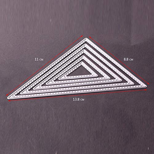 Metal Cutting Dies Stencil Template Mould for DIY Scrapbook Album Paper Card Decorative Craft Embossing Die Cuts (Triangle)