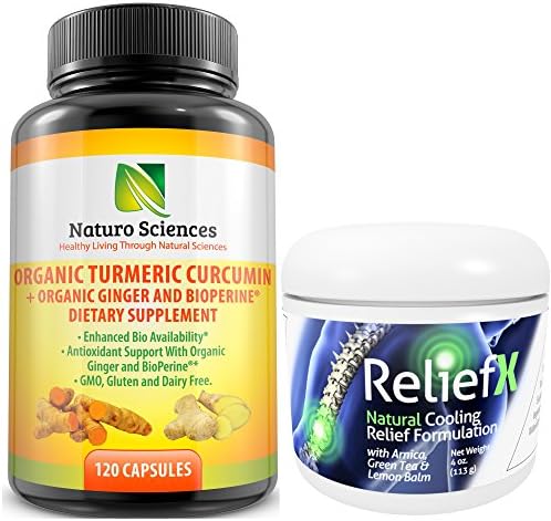 Pain Relief Combo Pack - Organic Turmeric Extract PLUS ReliefX Pain Relief Cream