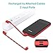 10000mAh Power Bank External Battery Portable Charger Pack with Built-in Type C and Micro USB Cable for iPhone Xs/XS Max/X 8 Samsung Huawei Android Cell Phones (Black)