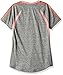 adidas Girls' Big Girls' Adi 3s Club Raglan T-Shirt, Shock Red/Black, Large/14