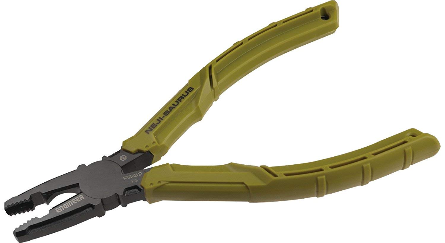 Screw Removal/gripping Pliers (Combi Style) with Unique Non-Slip Jaws for Quickly extracting Damaged Screws, Black Oxide Coating, Inter-Meshed Teeth. Made in Japan. ENGINEER pz-32 JS neji-Saurus