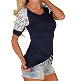 ✽Anglin✽ Women Summer Casual Lace T-Shirt (M)