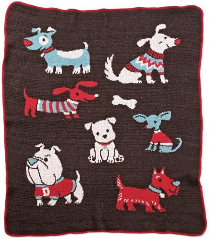 Green 3 Throw Blanket, Dog