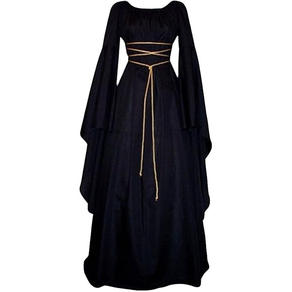 Robe Sorcière Plwedding PLWEDDING - Style Victorien Pour Femme Robe Gothique Médiévale