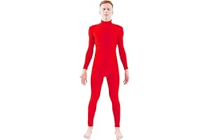 Ensnovo Adult Spandex Turtleneck Long Sleeve One Piece Unitard Bodysuit Dancewear