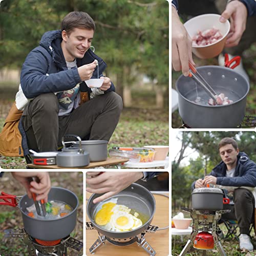 Bulin 37/27/20/11/4PCS Camping Cookware Mess Kit Lightweight