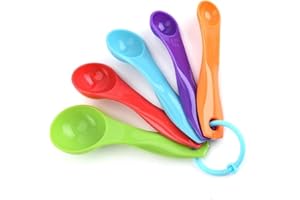 1 Set Colorful Measuring Cups & Spoons Set of 5 High Precision for Baking and Cooking with Clear Graduations Home Kitchen Sup