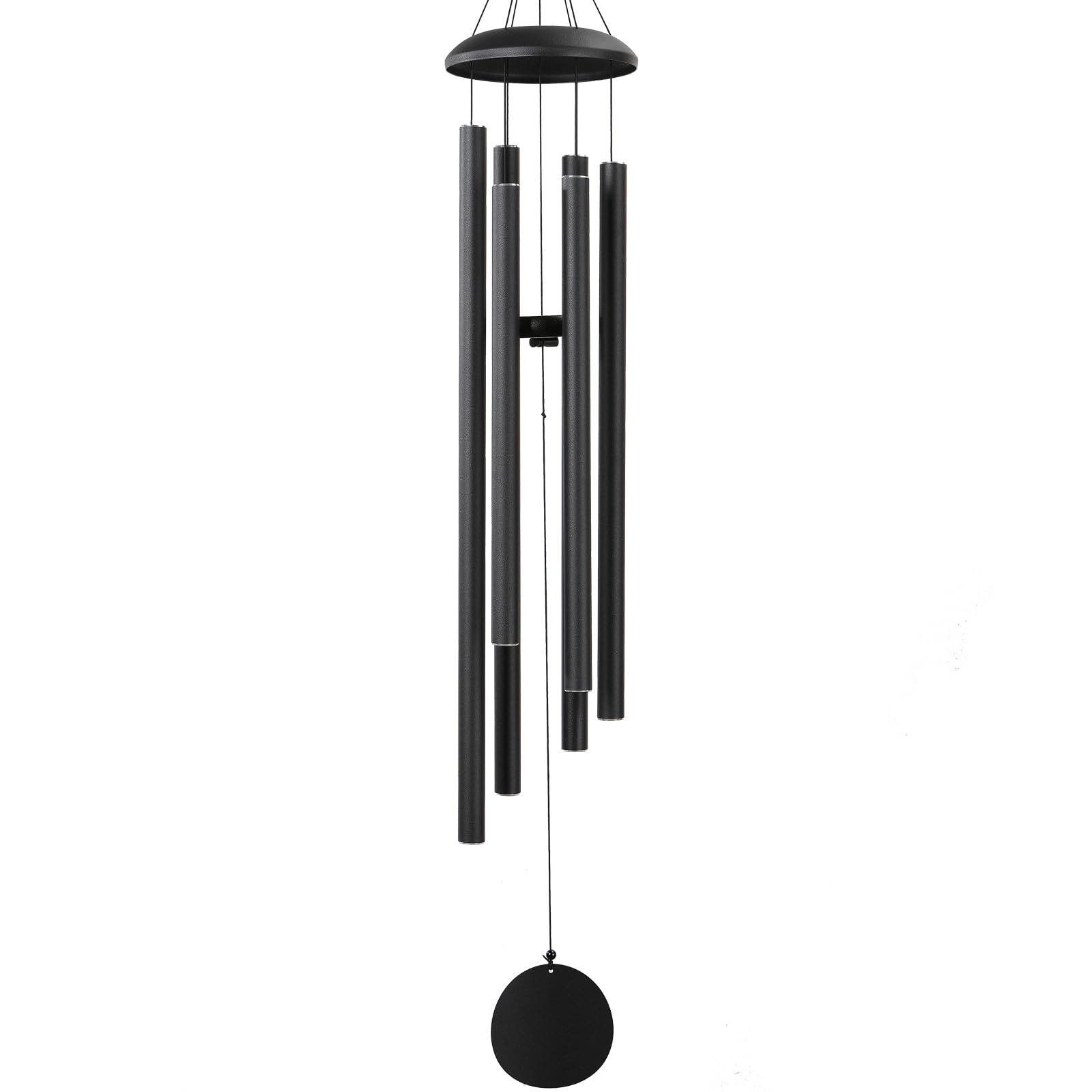 Large 50" Wind-Chimes-Outdoor-Deep-Tone, Soothing Melodic Tones Windchimes, Wind Chimes for Outside, Black Memorial Wind Chime Best Gift for Mom Women Grandma Neighbors Image
