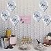 12'' Clear Balloons Prefilled with 2.5cm Silver Confetti for Wedding Birthday Grad Party Chirstmas Decorations (Pack of 15)