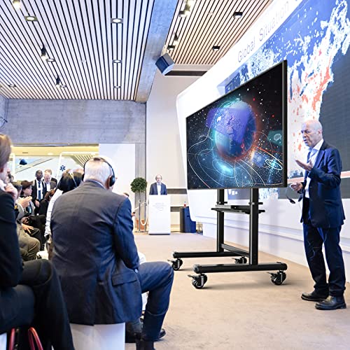 Mobile TV Cart Rolling TV Stand with Wheels for 5598 Inch LCD LED Flat Curved Screens up to 200