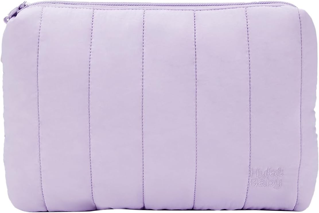 Hylat Baby Quilted Toiletry Bag – Stylish and Versatile – Compact Travel Organizer for Makeup, Baby Essentials and Cosmetics – Lightweight, Durable and Easy to Clean