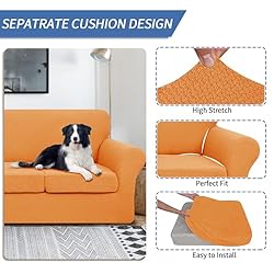 JIVINER 4 Pieces Couch Covers for 3 Cushion Couch