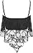 PaperMoon Women's Lace Camisole Crop Top