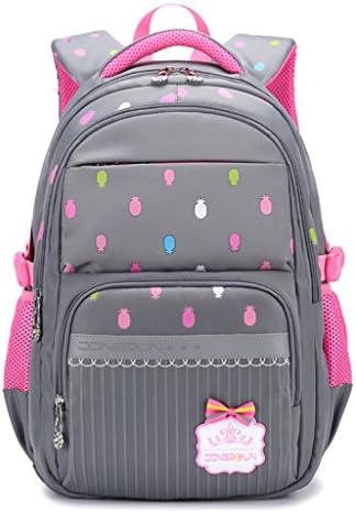 Student Girls School Bag - Ultralight Kids Backpack Teenage Durable Rucksack Waterproof Shoulder Bag Outdoor Book Bag for Camping Traveling High Capacity Black Pink Gray Purple