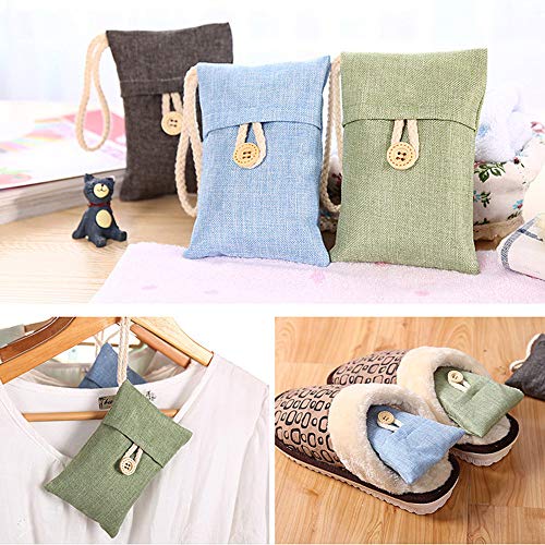 Buybuybuy 1pcs Nature Fresh Air Purifying Bag, Bamboo Charcoal Odor Absorber, Charcoal Air Freshener, Chemical Free Moisture Odor Eliminator & Removal Bags. For Home, Closet, Shoes, Car - Thumbnail 5