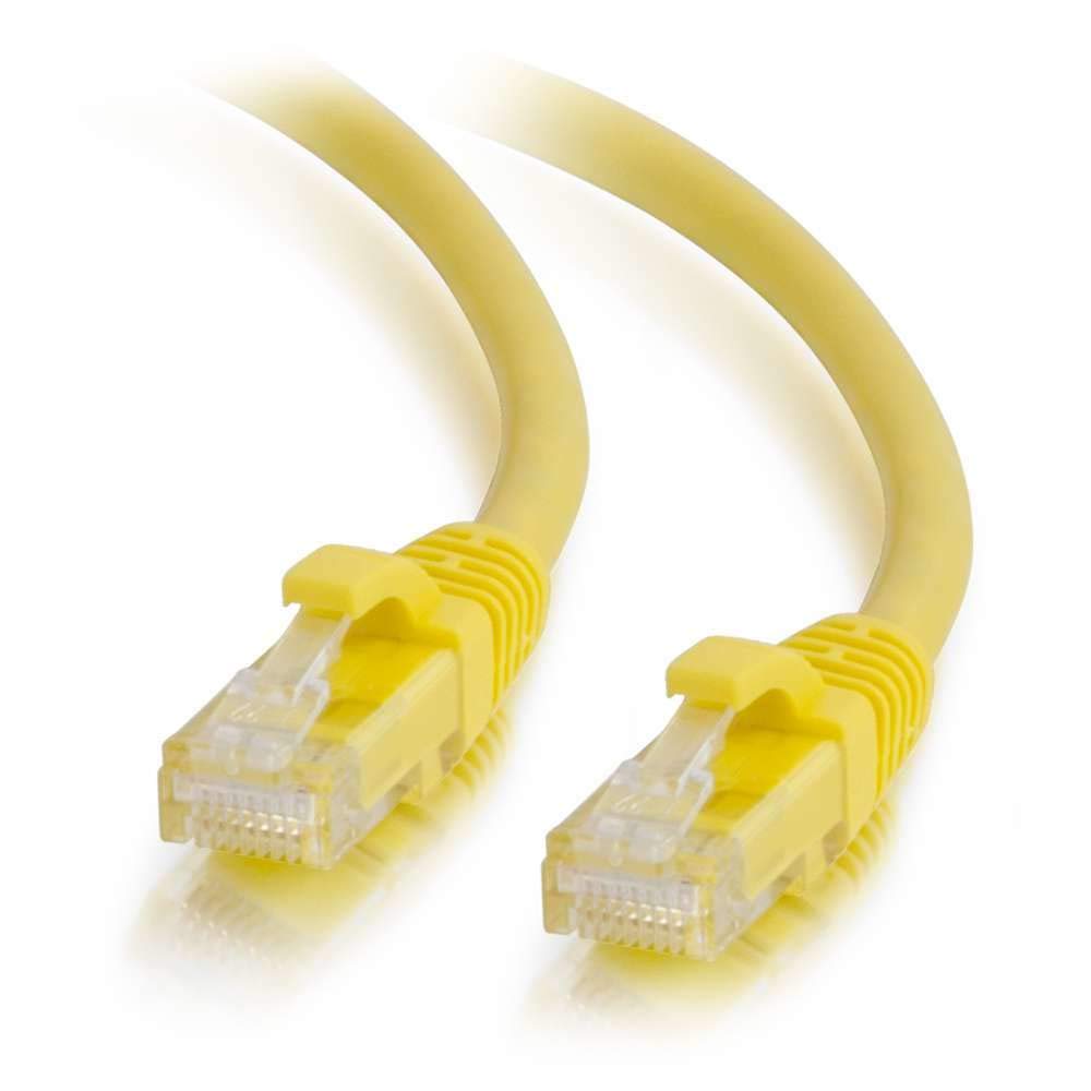 C2G Cat6 Booted Unshielded (UTP) Network Patch Cable - Patch cable - RJ-45 (M) to RJ-45 (M) - 10 m - UTP - CAT 6 - molded, snagless, stranded - yellow — image 1