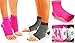 Physix Gear Sport Plantar Fasciitis Socks with Arch Support for Men & Women - Ankle Compression Sleeve, Toeless Compression Socks Foot Pain Relief, Ankle Swelling - Better than Night Splint, Pink L/XL