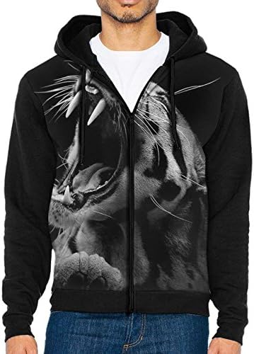 AWBDFKK Men's Sweaters Pit-Bull Dog Zip Up Hoodie Sweatshirt