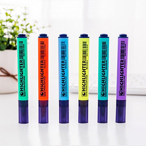 Highlighters Markers No Bleed Assorted Colors Bible Safe Highlighter Permanent Marker Coloring Highlighter for Drawing/Sketching/Highlighting/Underlining (E)