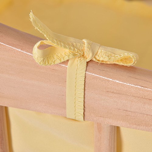 SKEMiDEX---Wood Baby Cradle Rocking Crib Bassinet Bed Sleeper Born Portable Nursery Yellow This Wooden Baby Cradle comes complete with everything your baby needs for sleep - Thumbnail 6