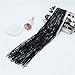 MeiGuiSha 2pcs 40in x 80in Photo Backdrop for Halloween Decor-Metallic Tinsel Foil Fringe Curtains Party Decorations(Black)