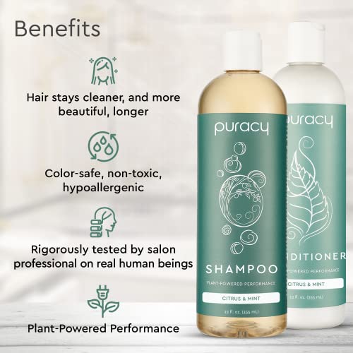 Puracy Shampoo and Conditioner Set Perfect Hair, Pure Ingredients