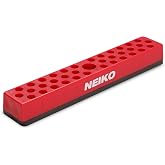 NEIKO 02449A Hex Bit Holder Rack with Strong Magnetic Base, 37 Hole Bit Storage, 1/4 Inch Hex Bit &amp; Drive Bit Adapter Storage, Screwdriver Bit Organizer, Toolbox Organizer, Driver Bit with Magnet