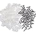 VIPMOON 100 Pcs 1/4 Inch R-Type Cable Clips Clamp Kit, Nylon Mounting Cord Fastener Clips with 100 Pack Screws for Indoor Outdoor Electrical Wire Management Organizer, White