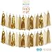 MerryNine Tissue Tassels Garlands, 30PCS Tassels, 14 Inch Long Tassels, for Wedding, Baby Shower, Event & Party Supplies Decoration (Tan Ivory Gold)