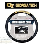 Officially Licensed Georgia Tech NCAA Poly-Suede Steering Wheel Cover