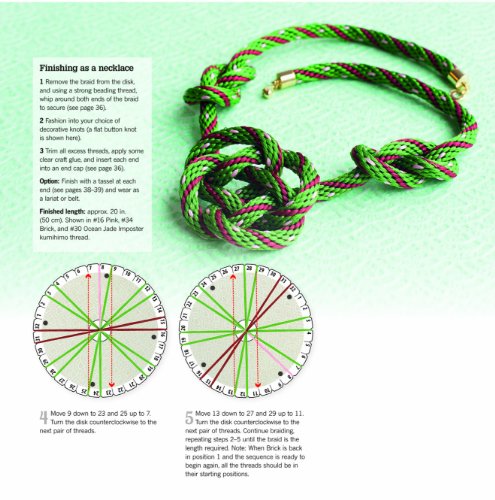 Twist, Turn & Tie 50 Japanese Kumihimo Braids: A Beginner's Guide to Making Braids for Beautiful Cord Jewelry - Thumbnail 6