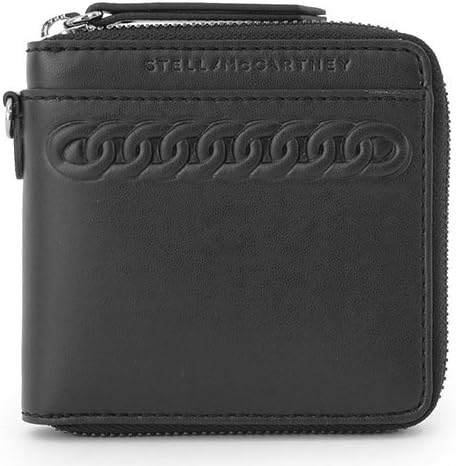 Amazon Stella Mccartney ステラマッカートニー 4463 Wu021 ラウンドファスナー 二つ折り財布 ミニ財布 豆財布 エコレザー 小銭入れ 1000 ブラック 並行輸入品 メンズバッグ 財布