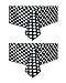 Polka Dot Plastic Tablecloth, Black with White Dots (2 Pack)