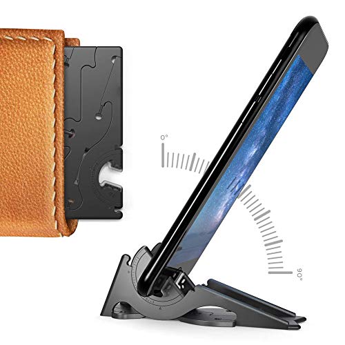 S WIDEN ELECTRIC Folding Stand for Phone, Phone Holder Desk Adjustable, Phone Tablet Stand, Universal Portable Pocket-Sized Plastic Phone Desktop Holder Mount, Three-Legged Bracket Card-Type Stand - Thumbnail 4