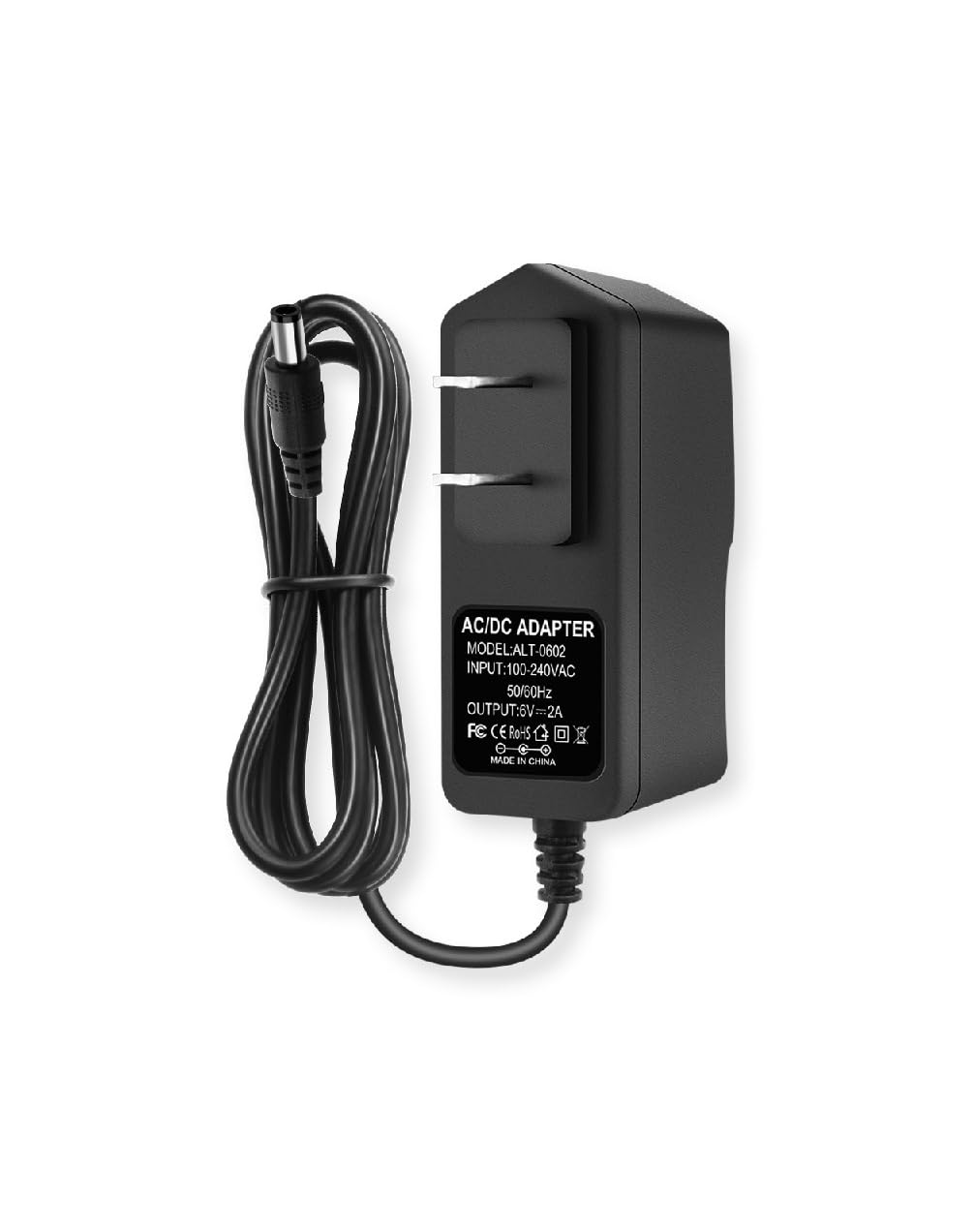 Photo 1 of 6V DC Power Supply 2A Universal AC Adapter, 100-240V 50/60Hz 6 Volts 2 Amp Transformer, DC 6V Power Cord, 5.5mm x 2.5mm Plug
