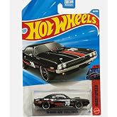 Hot Wheels '70 Dodge Hemi Challenger Diecast Toy Vehicle, Black, Night Speed, 1:64 Scale, Style 4/10