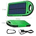 Solar Charger,Dizaul 5000mAh Portable Solar Power Bank Waterproof/Shockproof/Dustproof Dual USB Battery Bank for cell phone,iPhone,Samsung,Android phones,Windows phones,GoPro Camera,GPS and More
