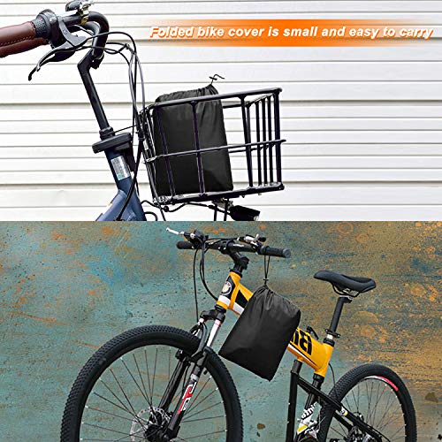 WDLHQC Bike Cover, 210D Oxford Waterproof Bike Cover All Weather Outdoor Protection,Oxford Durable & Tear Proof,Precision Fit for 2 or 3 Mountain Road/City/Beach Bikes - Thumbnail 6