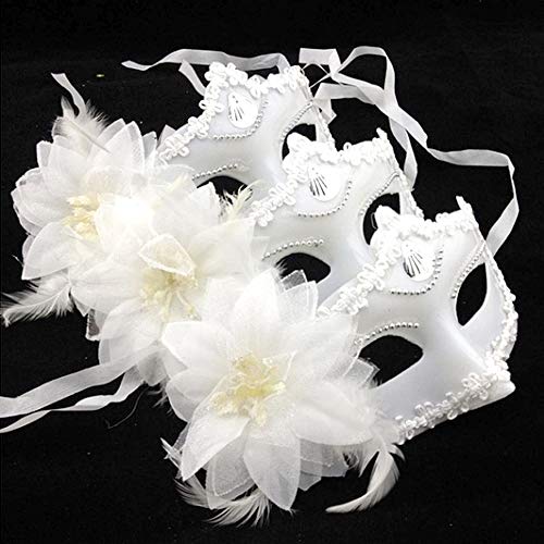 Inception-Pro-Infinite-Maschera-Veneziana-Donna-Sexy-Bianco-Maschera-Carnevale-Venezia-con-Fiore-Idea-Regalo-Originale-Natale-Compleanno
