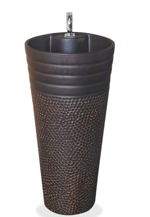 IVOC Ceramic Jaguar type Designer Pedestal Free Standing Wash Basin Free Standing ( 16 x 16 x 34