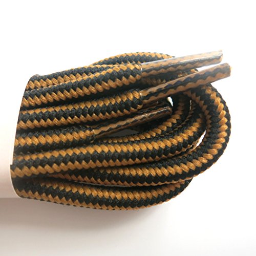 DELELE 2 Pair Unisex Round Rope Stripe Shoelace Sneaker Hiking Walking