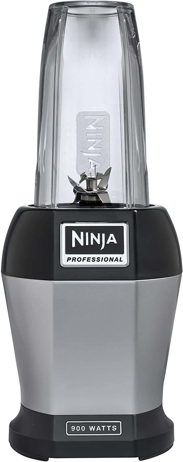 Ninja Nutri Pro Compact Personal Blender, with 18 Oz. and 24 Oz. To Go Cups, in a Black and Silver Finish (Healthy eating)