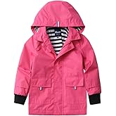 Hiheart Boys Girls Waterproof Hooded Jackets Cotton Lined Rain Jackets