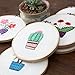 Learn to Embroidery Kits for Beginners, Pre-Stamped Cross Stitch Kits with Pattern, Hoop, Color Threads, Tools & Instruction for DIY Arts and Crafts