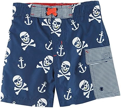 Mick Mack Baby Boys Pirate Swim Trunks 4T Navy blue