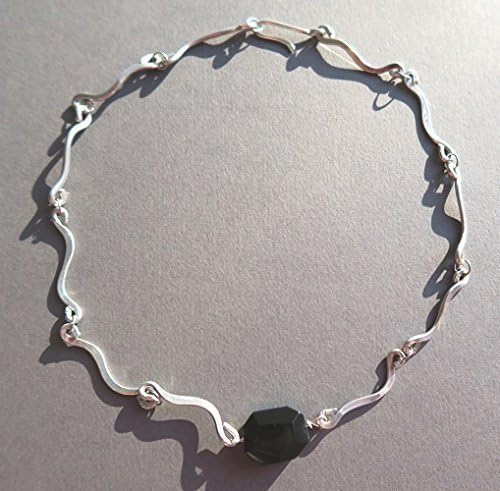 large onyx and aluminum necklace