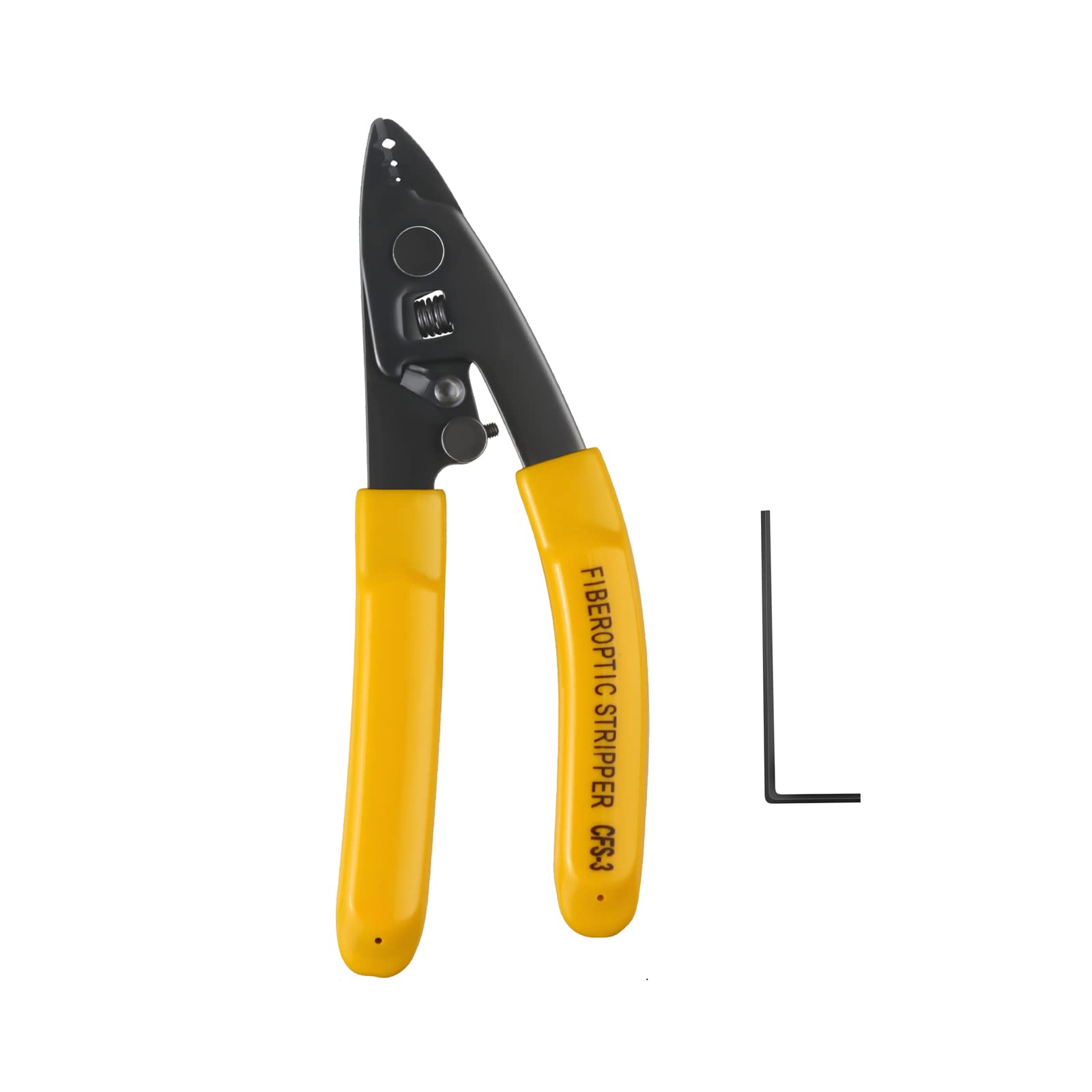 FYBOPTWU - 2 pcs CFS-3 Fiber Optic Stripper 3 Port Hole Fiber Optic Stripping Tool with 6" handle